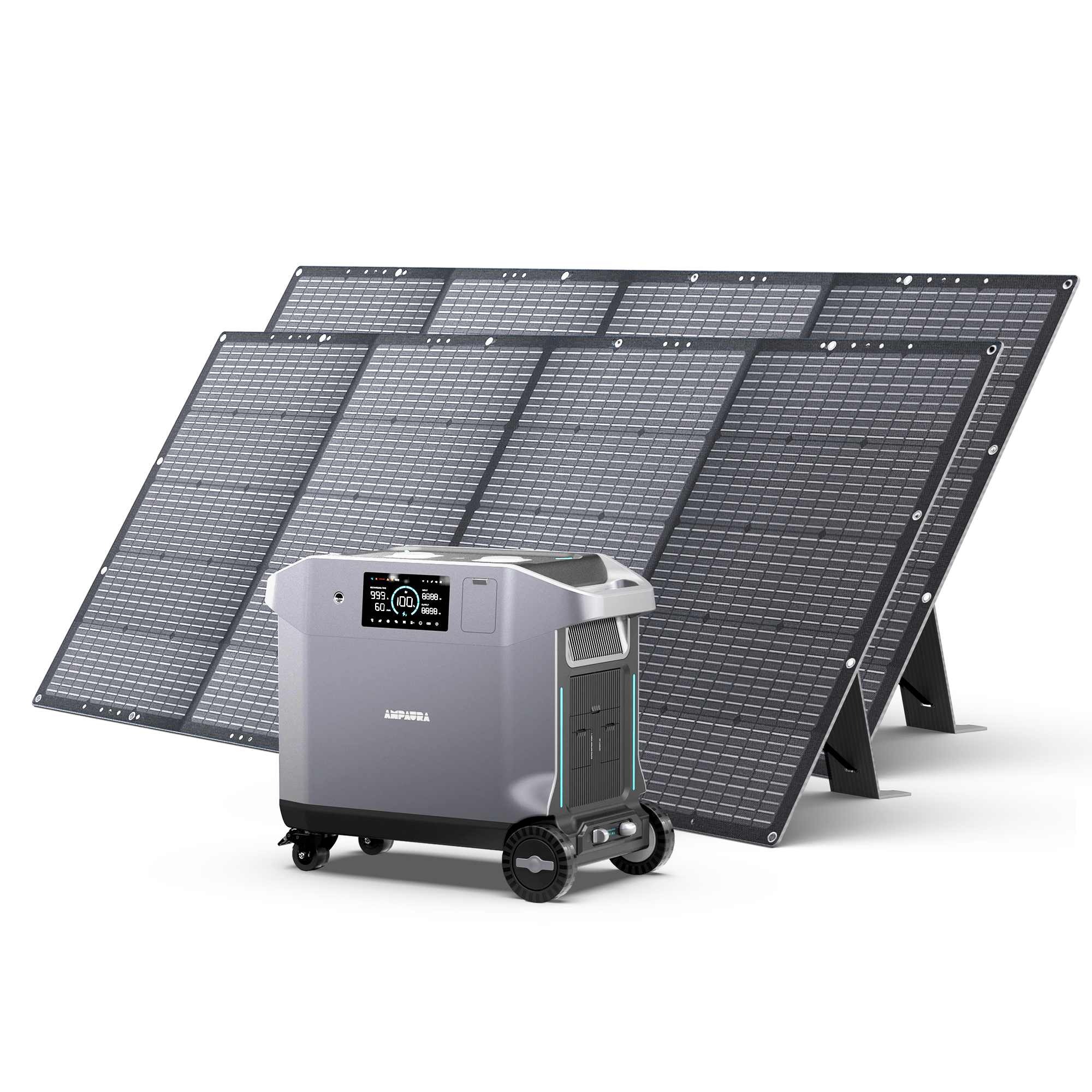 Purea 3 + 2× 400W Portable Solar Panel AmpAura Purea 3 + 2× 400W Portable Solar Panel